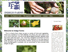 Tablet Screenshot of indigofarmsmarket.com
